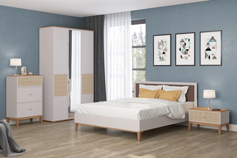 Спальня Бора цвет кашемир / дуб вотан / Masa Decor. Цена в Бресте
