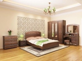 Двуспальная кровать Каролина мебель Олмеко Каталог Олмеко Мебель